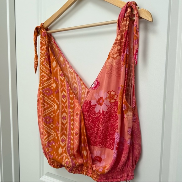 Free People Tied To You Tank Top Shirt Lemonade Combo Size S - Picture 6 of 10